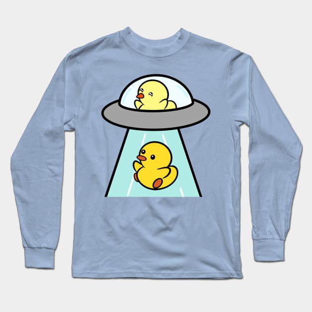 UFO - Duckie and Duck Long Sleeve T-Shirt by Duckie and Duck